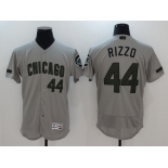 Men Chicago Cubs 44 Rizzo Grey Elite 2021 MLB Jerseys