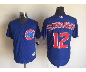 Men's Chicago Cubs #12 Kyle Schwarber Blue Alternate 2015 MLB Cool Base Jersey
