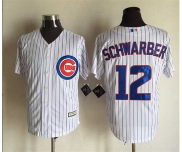 Men's Chicago Cubs #12 Kyle Schwarber Home White 2015 MLB Cool Base Jersey