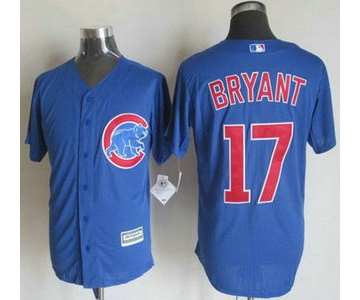 Men's Chicago Cubs #17 Kris Bryant Alternate Blue 2015 MLB Cool Base Jersey