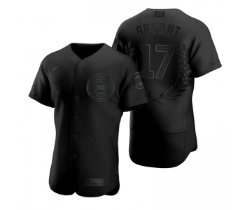 Men's Chicago Cubs #17 Kris Bryant Black Nike Flexbase Fashion Jersey