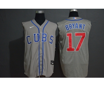 Men's Chicago Cubs #17 Kris Bryant Grey Road 2020 Cool and Refreshing Sleeveless Fan Stitched MLB Nike Jersey