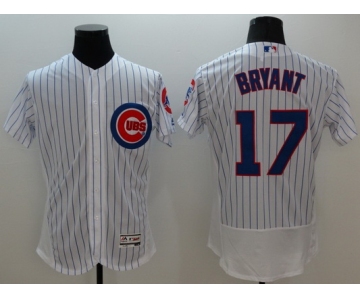 Men's Chicago Cubs #17 Kris Bryant White Flexbase 2016 MLB Player Jersey