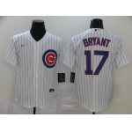 Men's Chicago Cubs #17 Kris Bryant White Stitched MLB Cool Base Nike Jersey