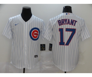 Men's Chicago Cubs #17 Kris Bryant White Stitched MLB Cool Base Nike Jersey