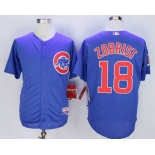 Men's Chicago Cubs #18 Ben Zobrist Blue Cool Base Jersey
