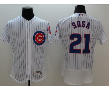 Men's Chicago Cubs #21 Sammy Sosa White Flexbase 2016 MLB Player Jersey