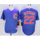 Men's Chicago Cubs #22 Jason Heyward Blue Cool Base Jersey