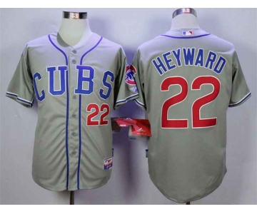 Men's Chicago Cubs #22 Jason Heyward Grey Cool Base Jersey