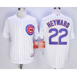 Men's Chicago Cubs #22 Jason Heyward White Cool Base Jersey
