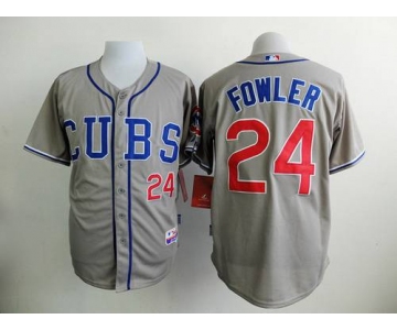 Men's Chicago Cubs #24 Dexter Fowler 2014 Gray Jersey
