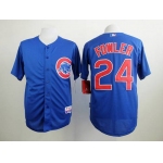 Men's Chicago Cubs #24 Dexter Fowler Blue Jersey
