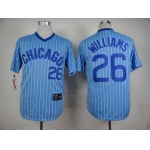 Men's Chicago Cubs #26 Billy Williams 1988 Light Blue Majestic Jersey