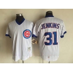 Men's Chicago Cubs #31 Fergie Jenkins White Pullover 1994 Cooperstown Collection Stitched MLB Jersey by Mitchell & Ness