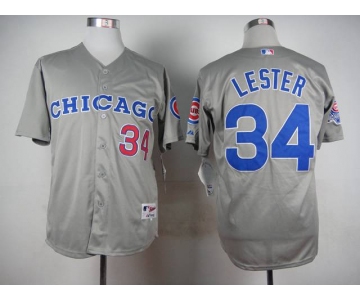 Men's Chicago Cubs #34 Lester 1990 Turn Back The Clock Gray Jersey
