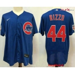 Men's Chicago Cubs #44 Anthony Rizzo Blue Stitched MLB Flex Base Nike Jersey