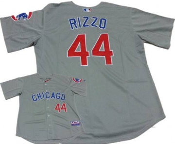 Men's Chicago Cubs #44 Anthony Rizzo Gray Jersey