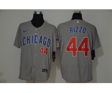 Men's Chicago Cubs #44 Anthony Rizzo Gray Stitched MLB Flex Base Nike Jersey
