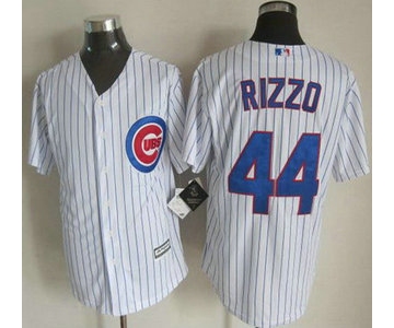 Men's Chicago Cubs #44 Anthony Rizzo Home White 2015 MLB Cool Base Jersey