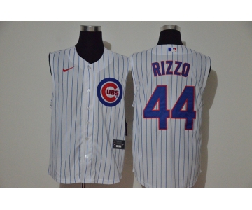Men's Chicago Cubs #44 Anthony Rizzo White 2020 Cool and Refreshing Sleeveless Fan Stitched MLB Nike Jersey