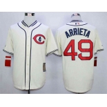 Men's Chicago Cubs #49 Jake Arrieta Cream 1929 Turn Back The Clock Jersey