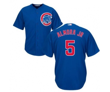 Men's Chicago Cubs #5 Albert Almora Jr Blue Cool Base Majestic Baseball Jersey