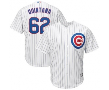 Men's Chicago Cubs 62 Jose Quintana Majestic White Cool Base Player Jersey