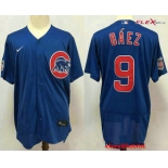 Men's Chicago Cubs #9 Javier Baez Blue Stitched MLB Cool Base Nike Jersey