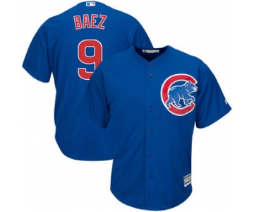 Men's Chicago Cubs 9 Javier Baez Majestic Alternate Royal Official Cool Base Player Jersey