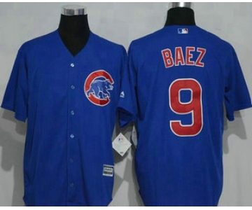 Men's Chicago Cubs #9 Javier Baez Royal Blue Stitched MLB Majestic Cool Base Jersey