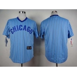 Men's Chicago Cubs Blank 1988 Light Blue Majestic Jersey