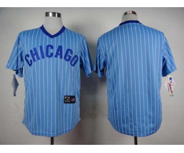 Men's Chicago Cubs Blank 1988 Light Blue Majestic Jersey