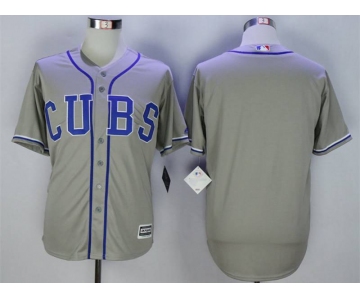 Men's Chicago Cubs Blank 2014 Grey New Cool Base Jersey