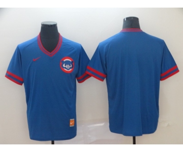 Men's Chicago Cubs Blank Blue Throwback Jersey