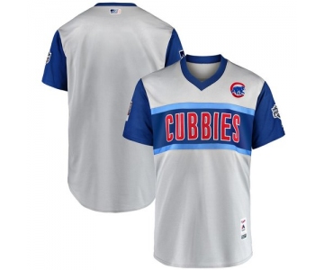 Men's Chicago Cubs Blank Gray 2019 MLB Little League Classic Team Jersey