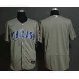 Men's Chicago Cubs Blank Gray Stitched MLB Flex Base Nike Jersey