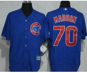 Men's Chicago Cubs Coach #70 Joe Maddon Royal Blue Stitched MLB Majestic Cool Base Jersey