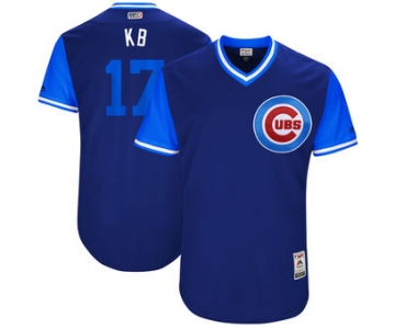 Men's Chicago Cubs Kris Bryant KB Majestic Navy 2017 Players Weekend Authentic Jersey