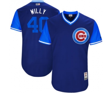 Men's Chicago Cubs Willson Contreras Willy Majestic Royal 2017 Players Weekend Authentic Jersey