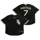 Men's Chicago White Sox #7 Tim Anderson Black Stitched MLB Flex Base Nike Jersey