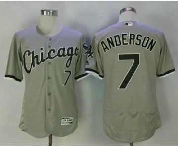 Men's Chicago White Sox #7 Tim Anderson Gray Road Stitched MLB Flex Base Jersey