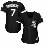White Sox #7 Tim Anderson Black Alternate Women's Stitched Baseball Jersey