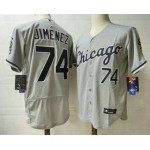 Men's Chicago White Sox #74 Eloy Jimenez Grey Stitched MLB Flex Base Nike Jersey