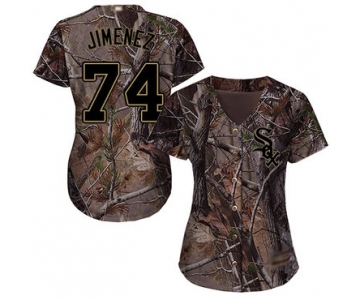 White Sox #74 Eloy Jimenez Camo Realtree Collection Cool Base Women's Stitched Baseball Jersey