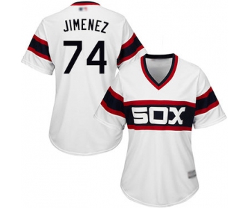 White Sox #74 Eloy Jimenez White Alternate Home Women's Stitched Baseball Jersey