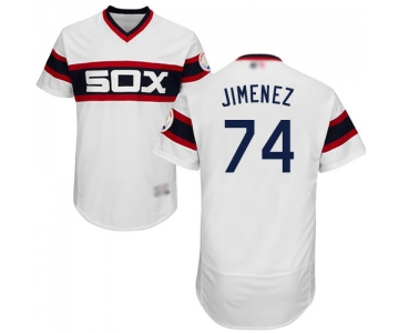 White Sox #74 Eloy Jimenez White Flexbase Authentic Collection Alternate Home Stitched Baseball Jerseys