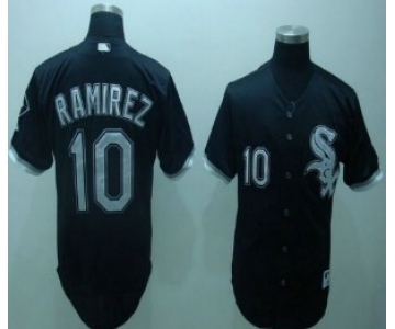 Chicago White Sox #10 Alexei Ramirez Black Jersey