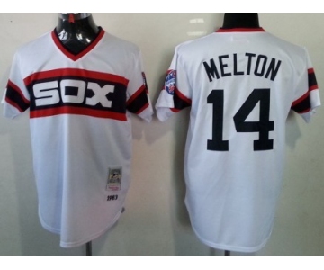 Chicago White Sox #14 Bill Melton 1983 White Pullover Throwback Jersey