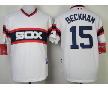 Chicago White Sox #15 Gordon Beckham 1983 White Pullover Jersey