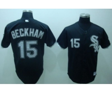 Chicago White Sox #15 Gordon Beckham Black Jersey